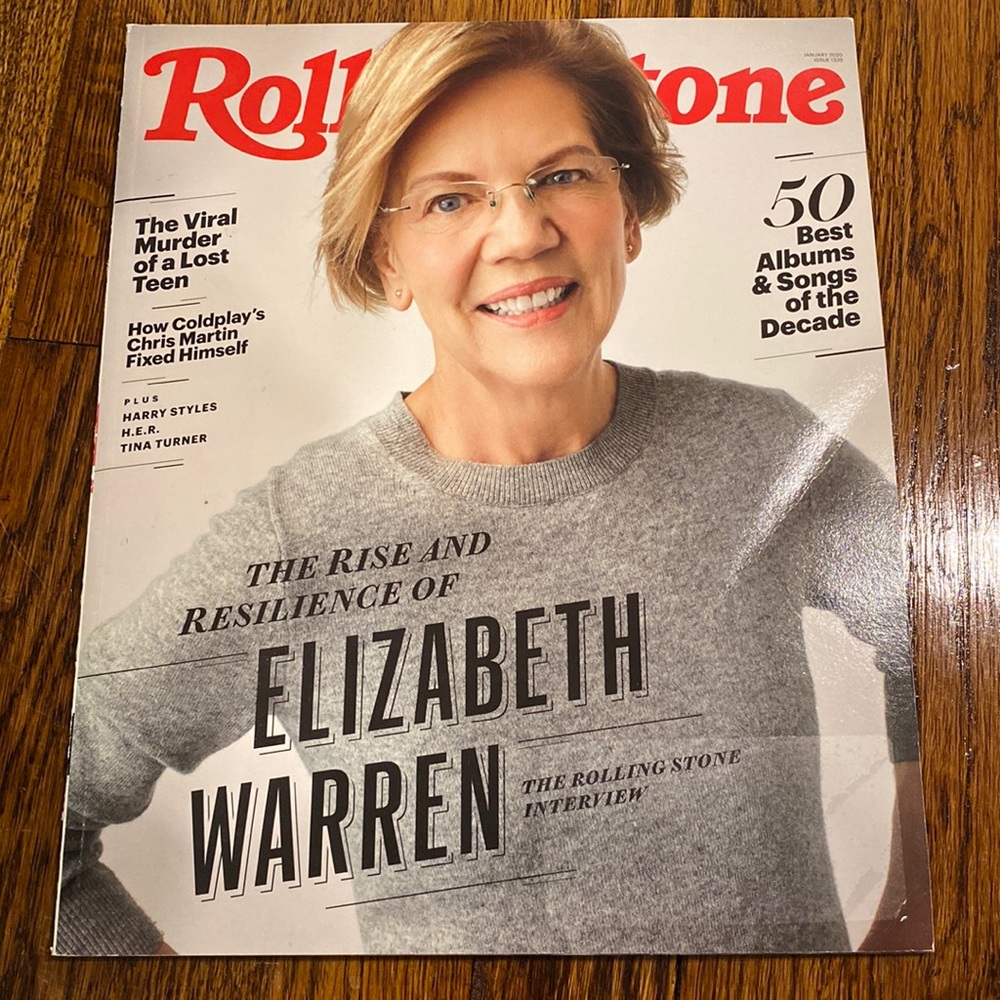Rolling Stone Magazine - Jan 2020 Elizabeth Warren - Harry Styles - Tina Turner
